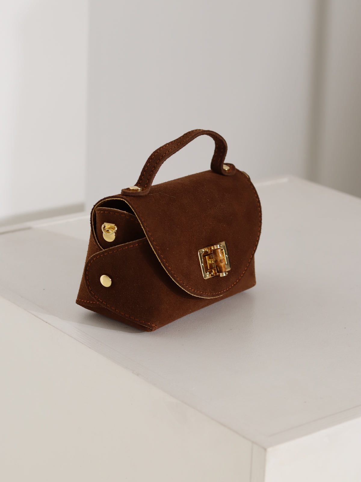 Camel/brūna d/zamšādas mini stilizēta soma - 18093