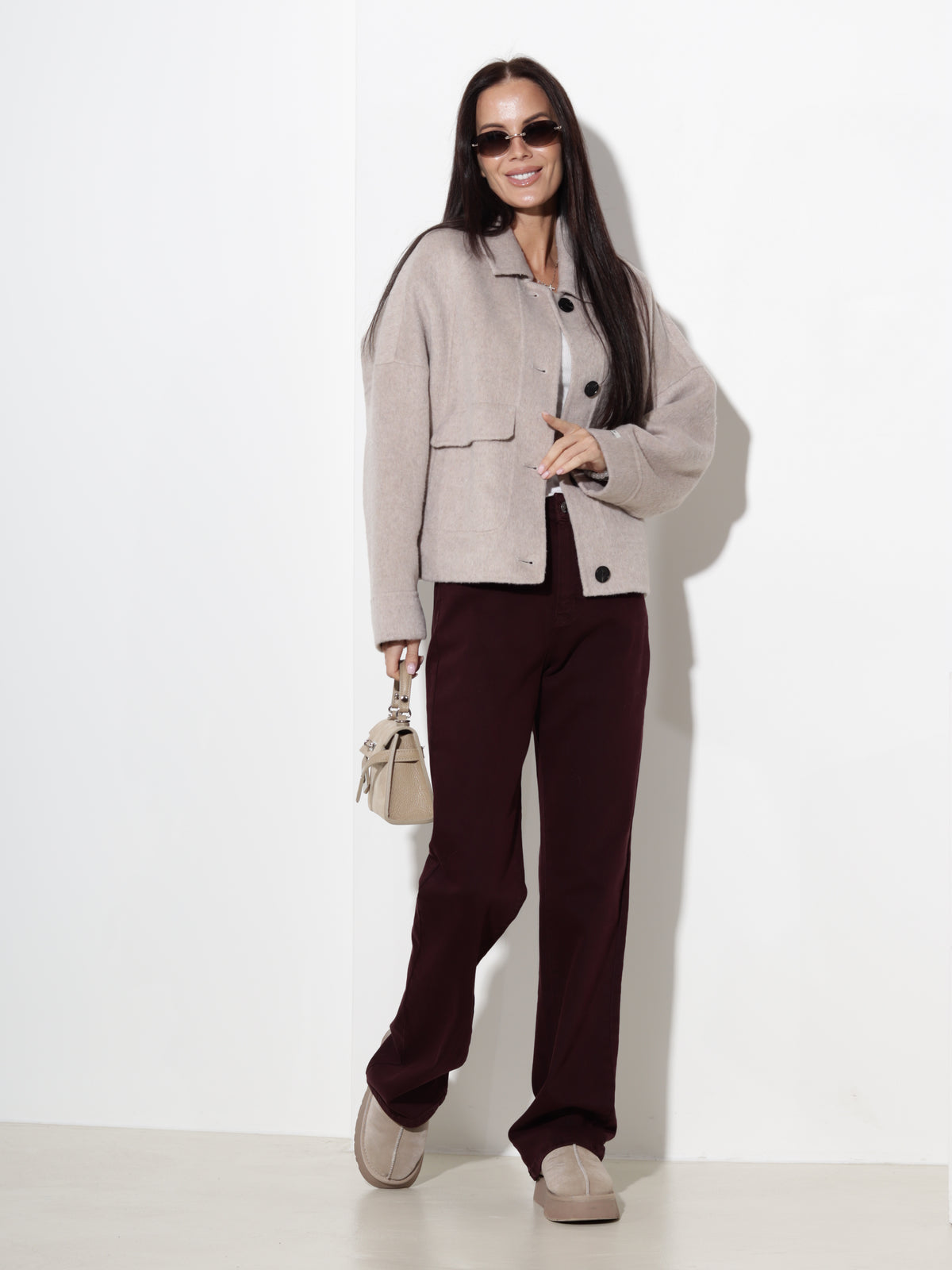 Bordo džinsu bikses "Straight fit"- 21139