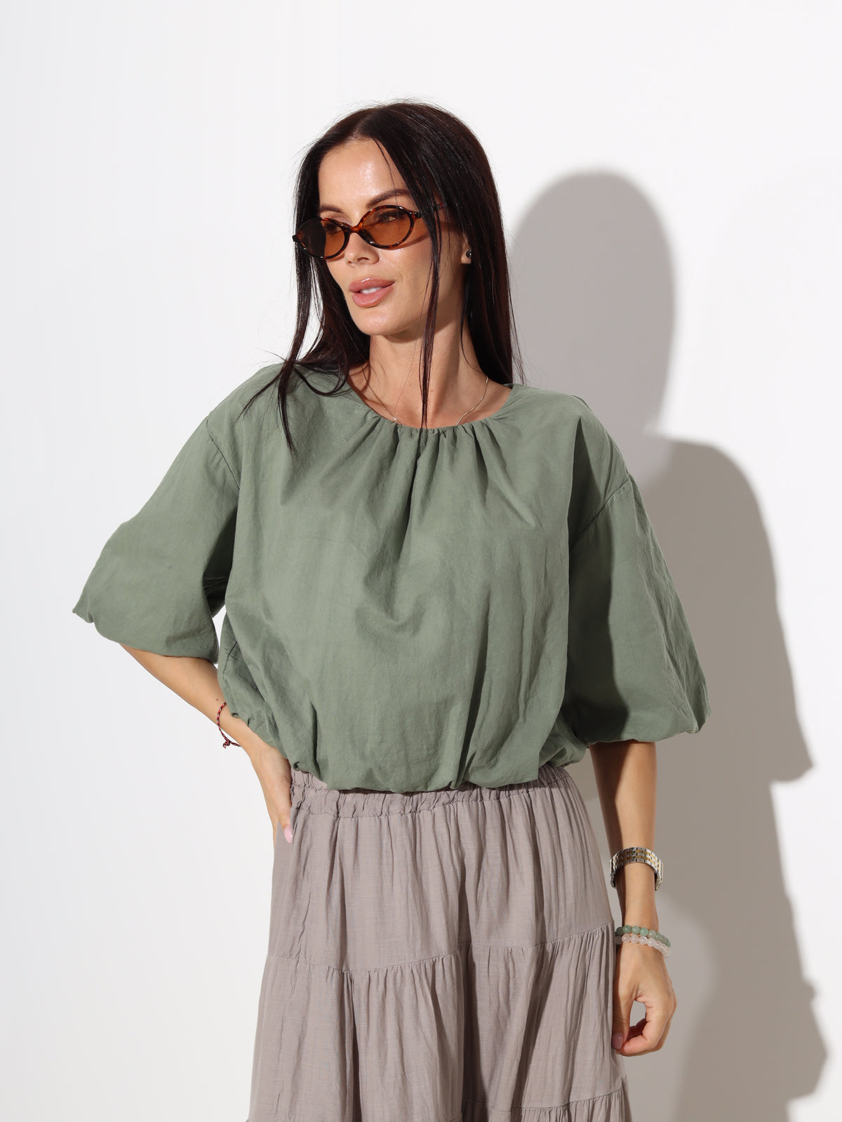 Hakī balontipa tops, boho stilā - 20165