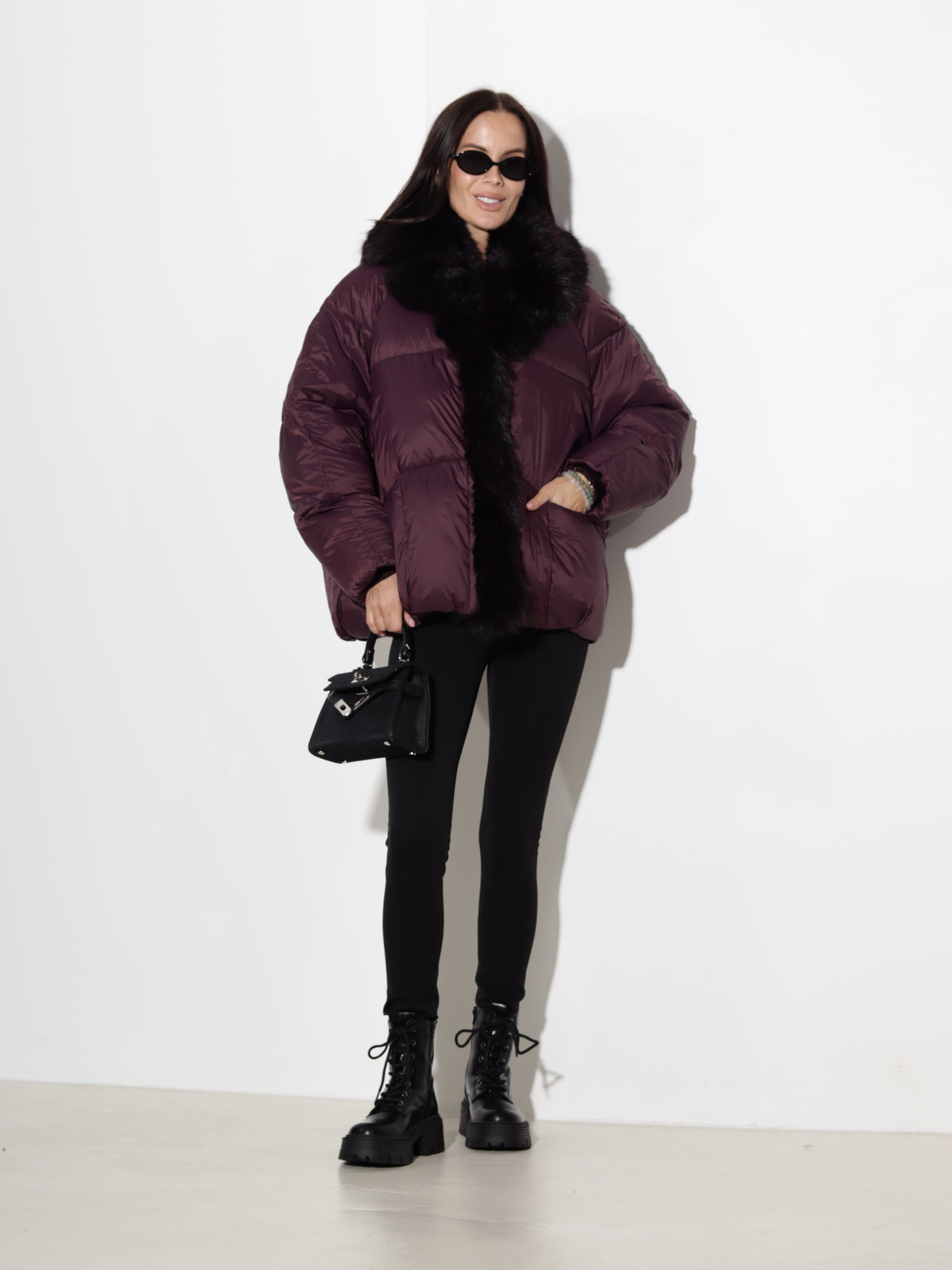 Bordo oversize virsjaka ar pūku- 21478
