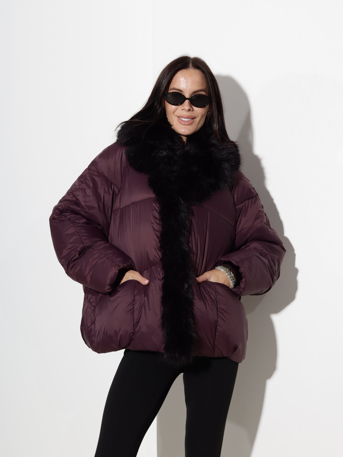Bordo oversize virsjaka ar pūku- 21478