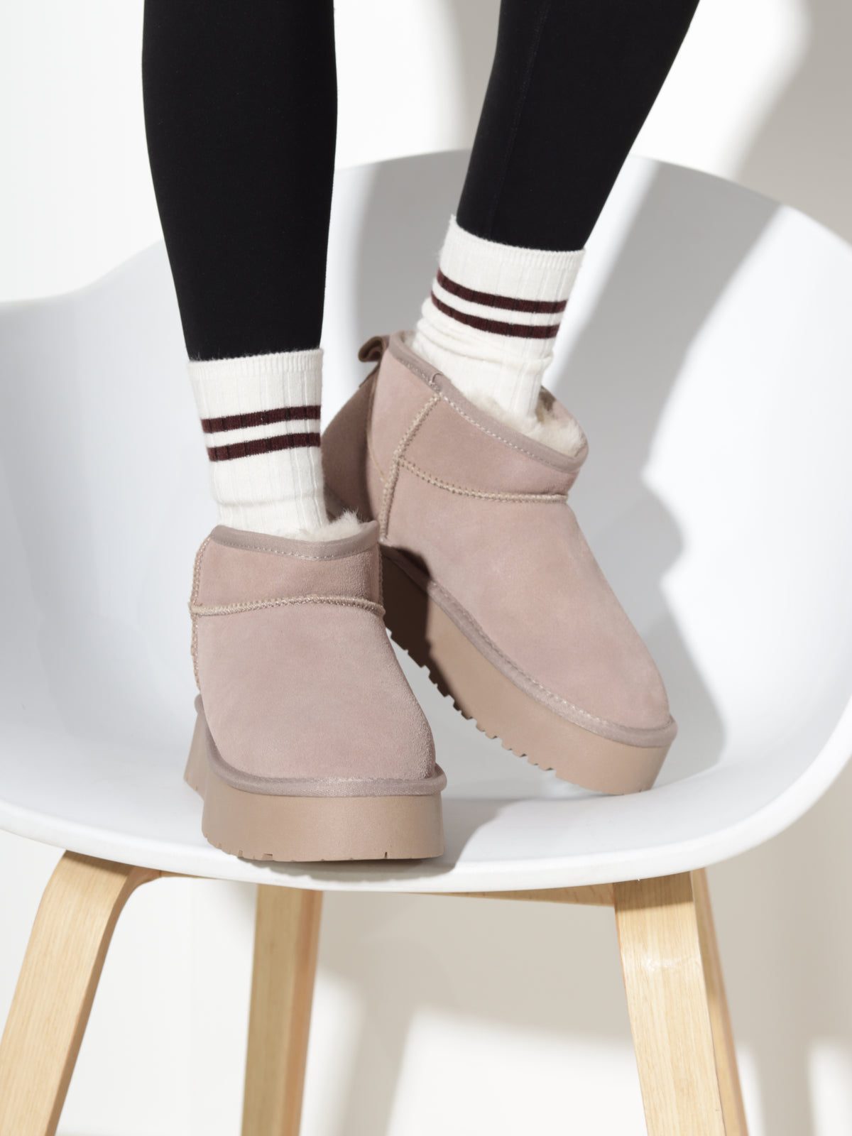 Bēši, d/zamšādas 'UGG' tipa zābaki - 21202