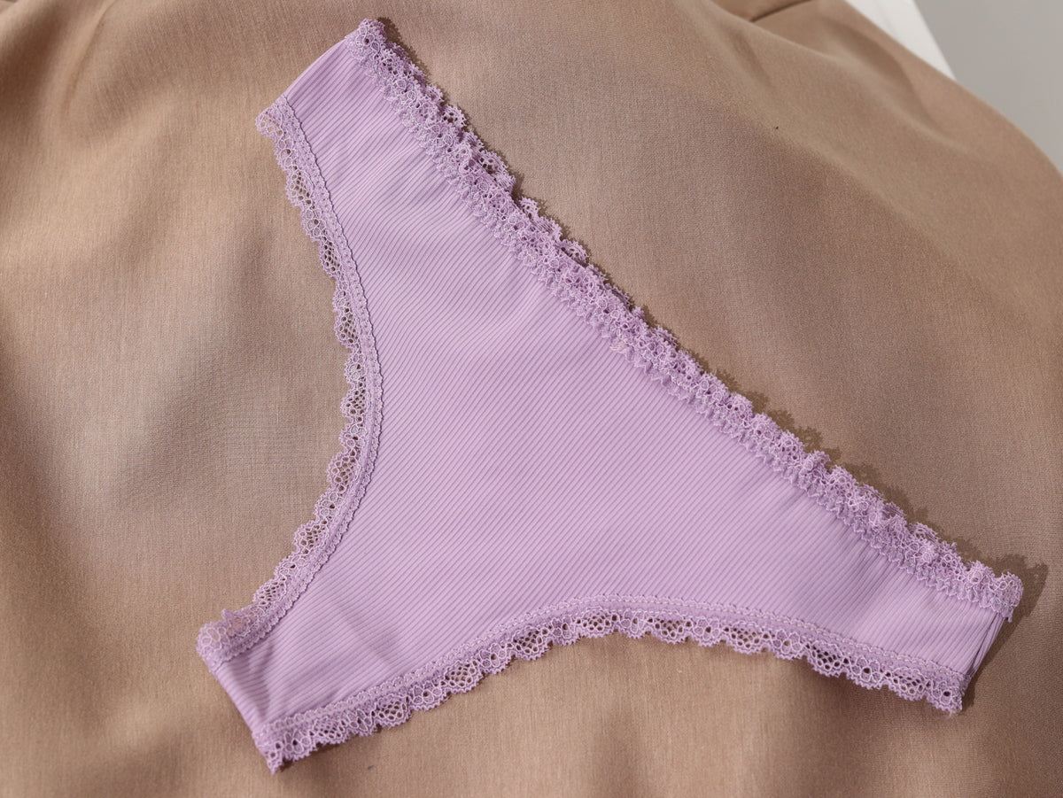 Violetas string biksītes ar mežģīņu maliņu - 16208