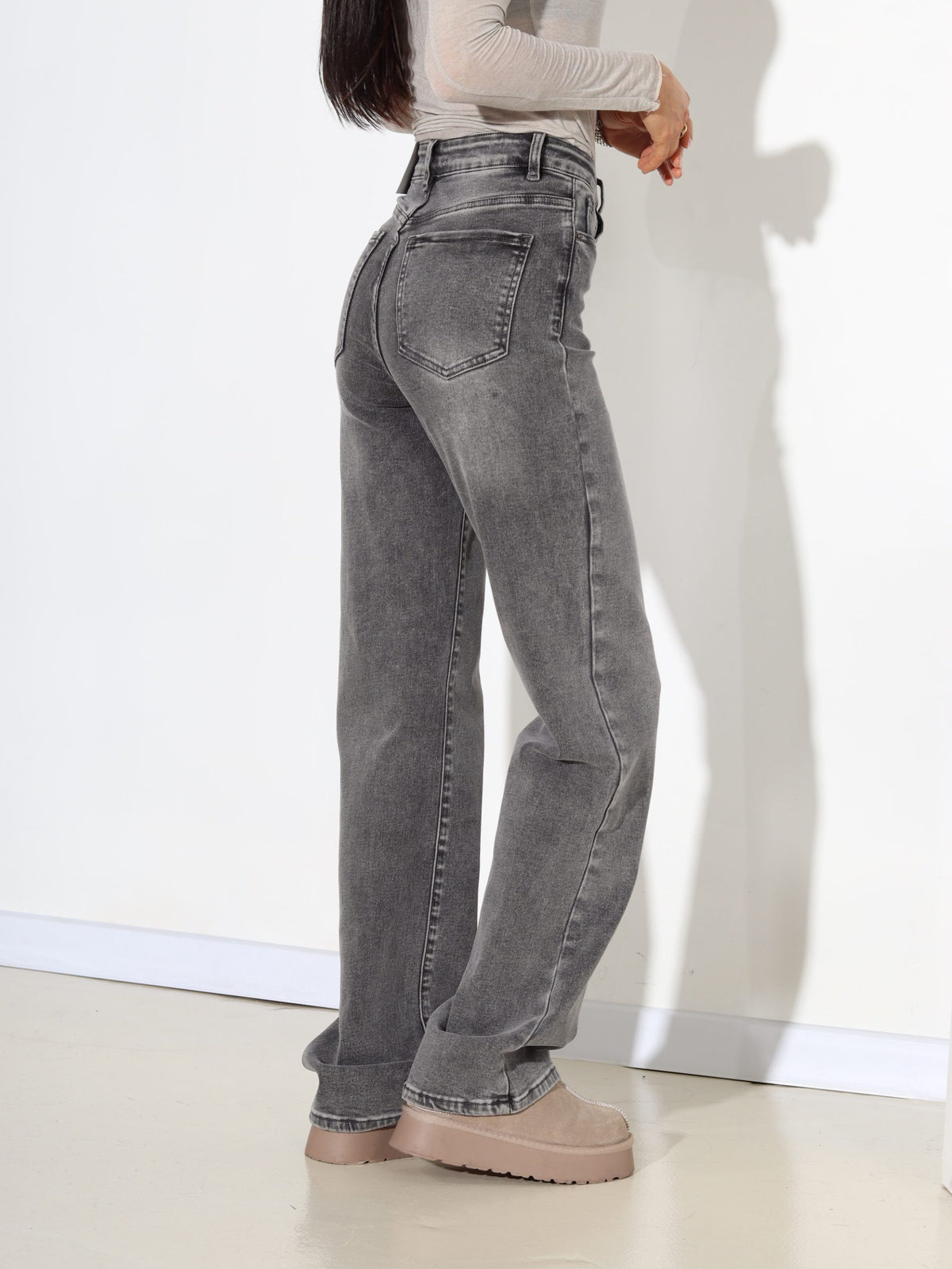 Pelēkas Laulia džinsa bikses "Loose straight , extra long" - 17747
