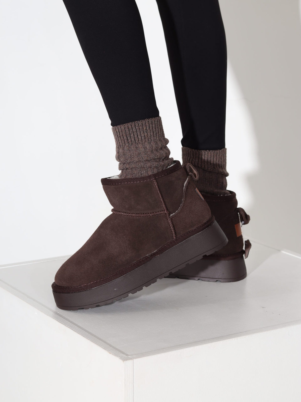 Šoko, d/zamšādas mini 'UGG' tipa zābaki - 17729