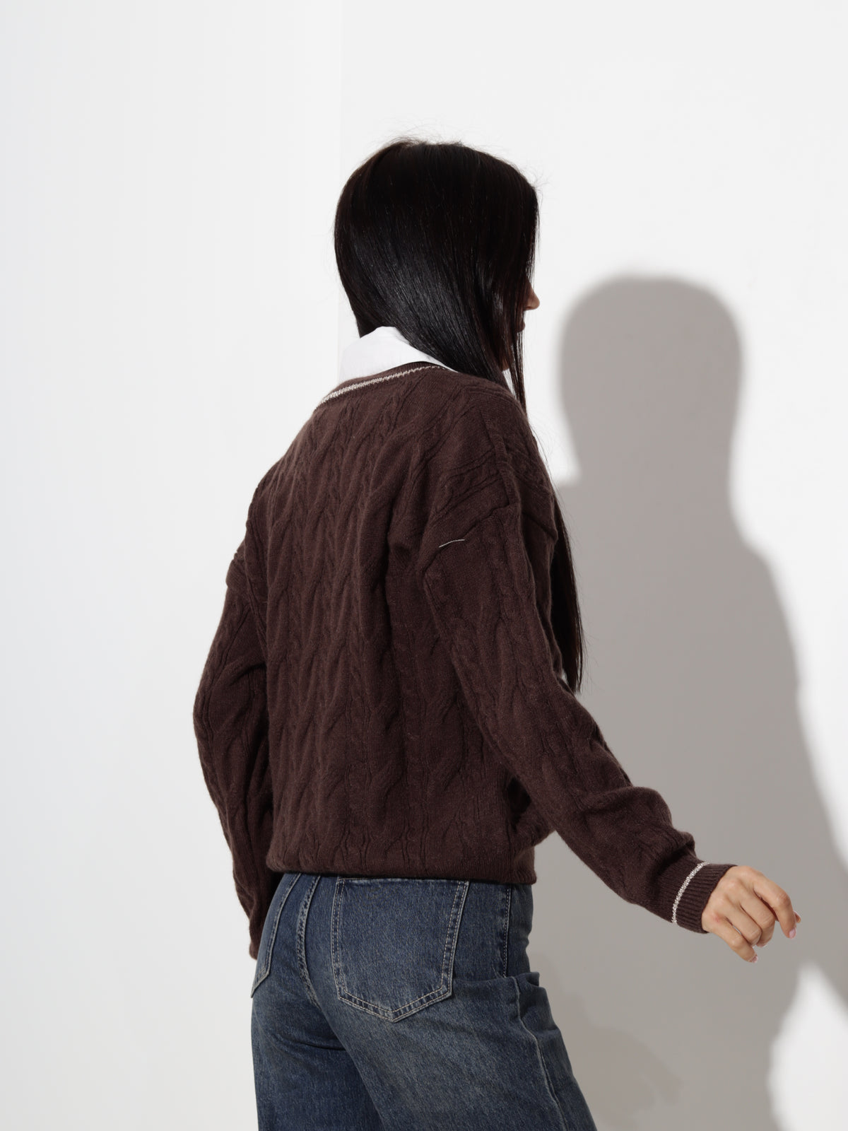 Šoko adīts džemperis 'Preppy' stila - 20486
