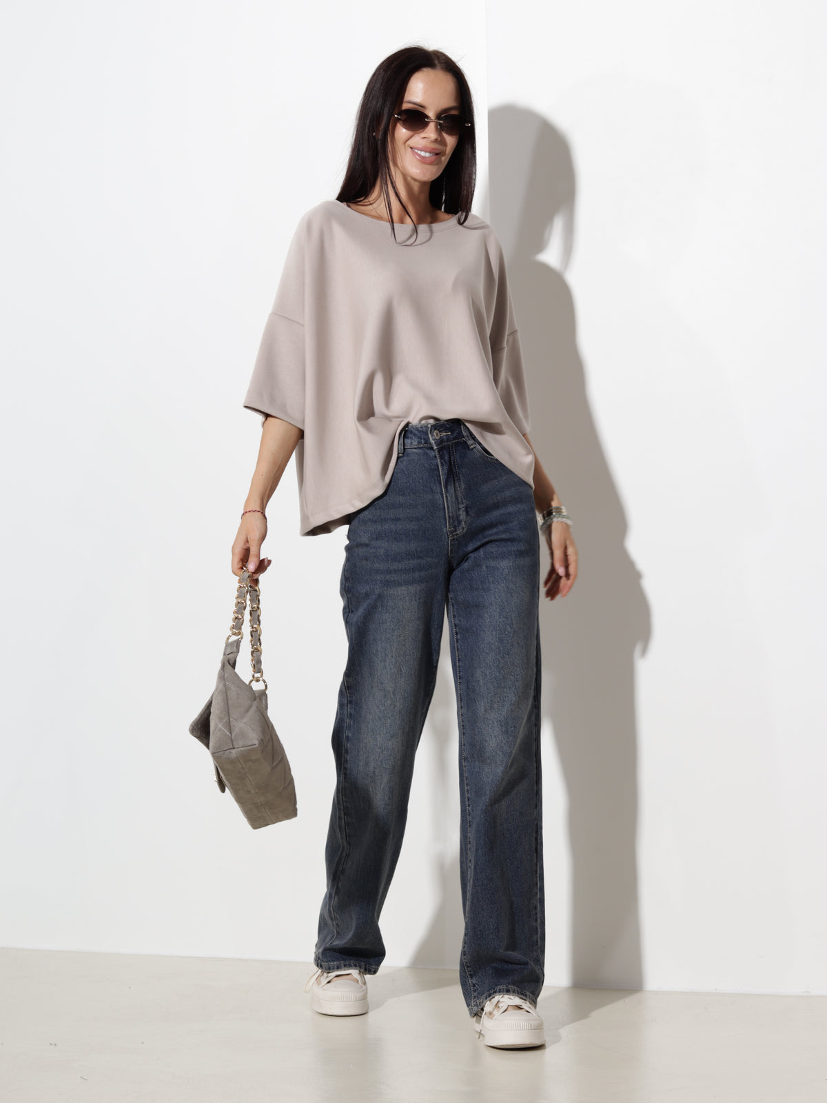 Taupe oversize tipa tops- 20608