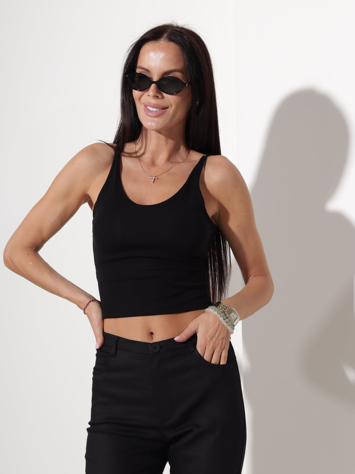 Melns saīsināts tops- 20386