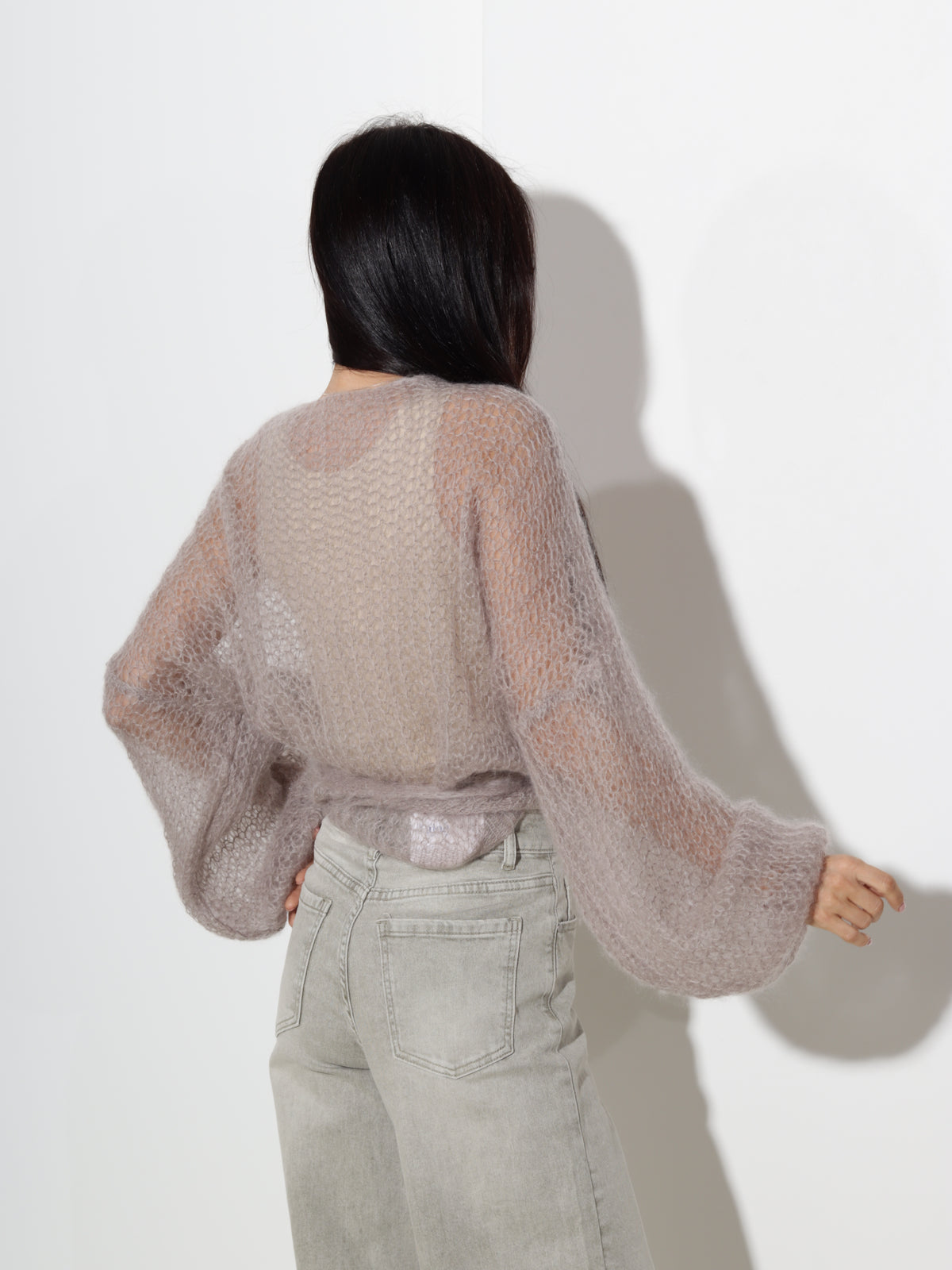 Taupe jaka, mohēra 'Wrap efekta' - 21400