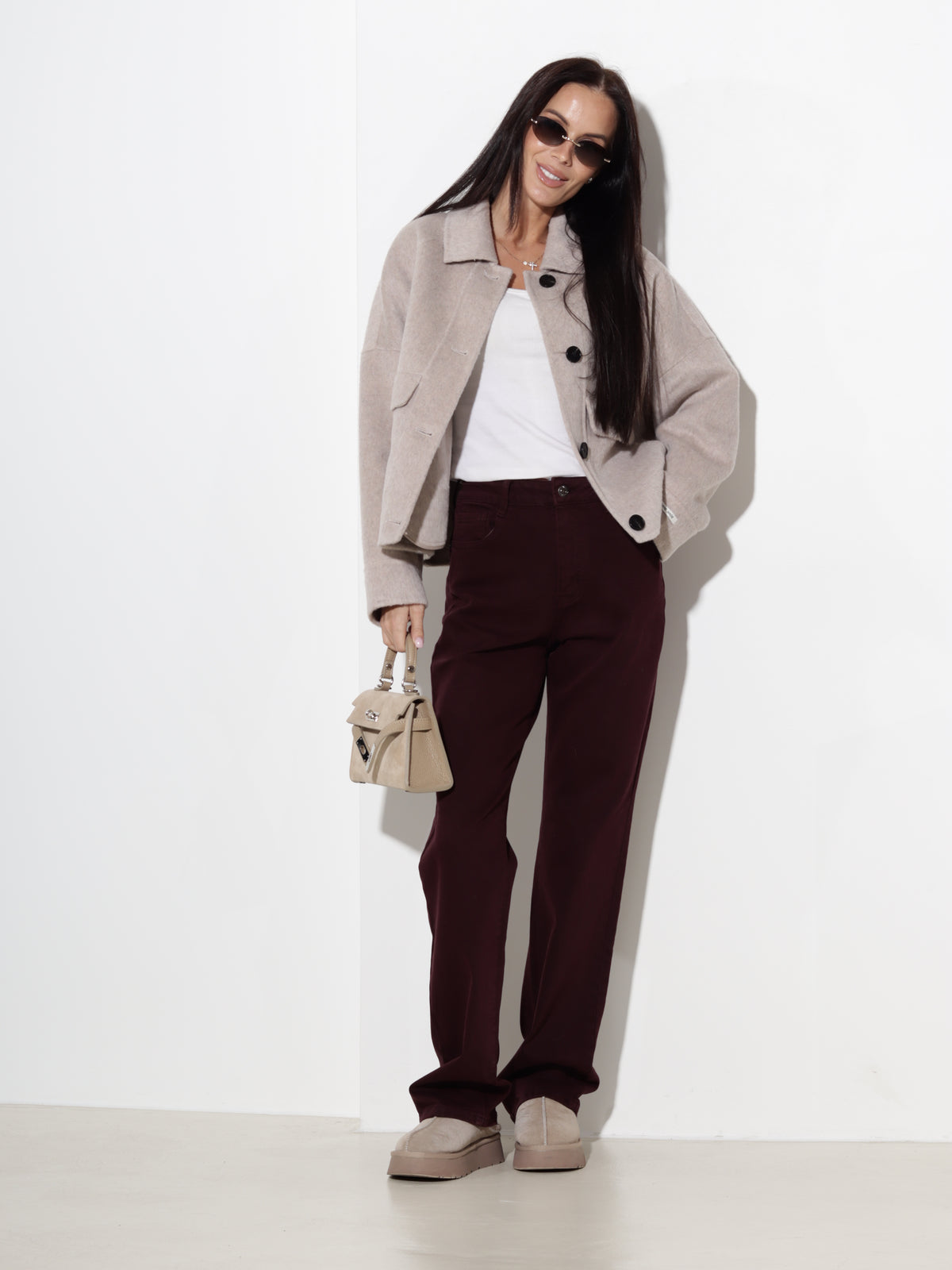Bordo džinsu bikses "Straight fit"- 21139