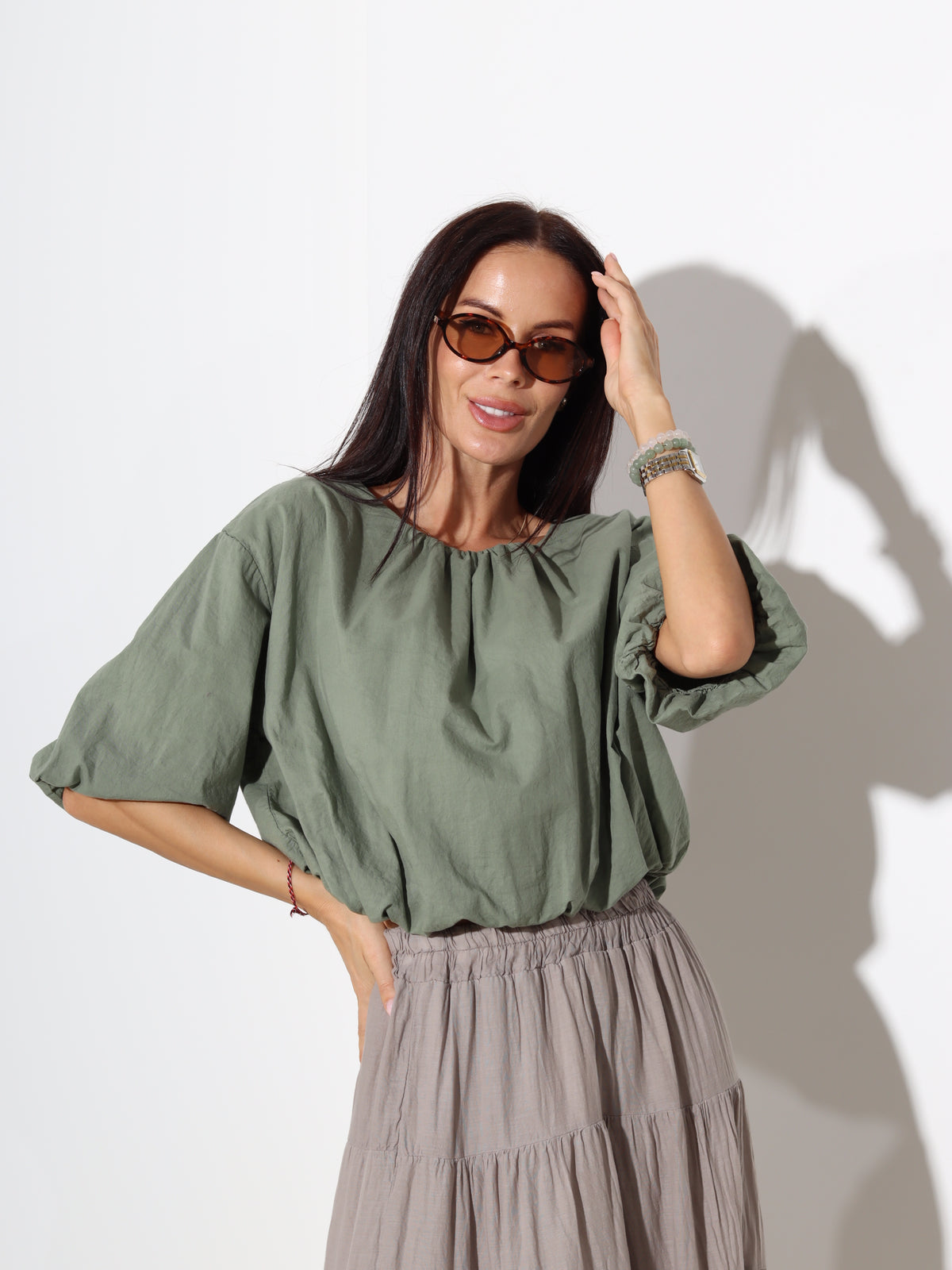 Hakī balontipa tops, boho stilā - 20165