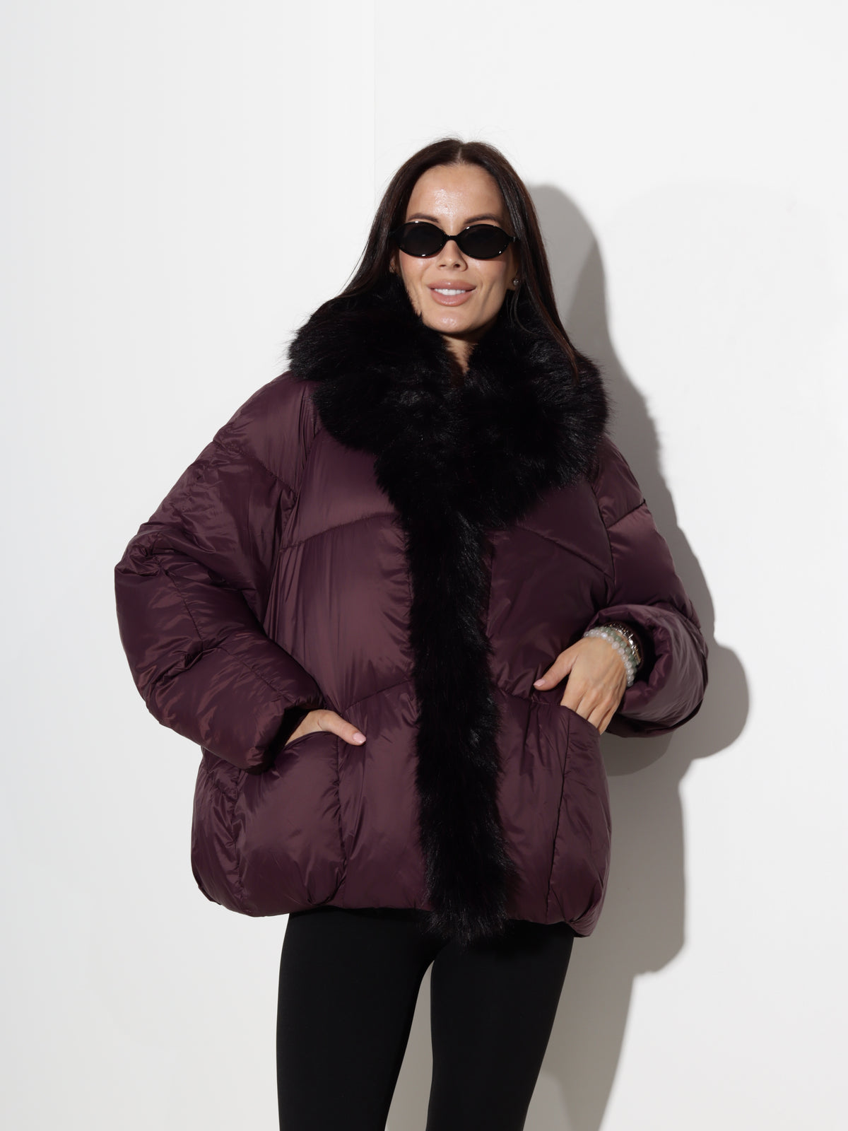 Bordo oversize virsjaka ar pūku- 21478