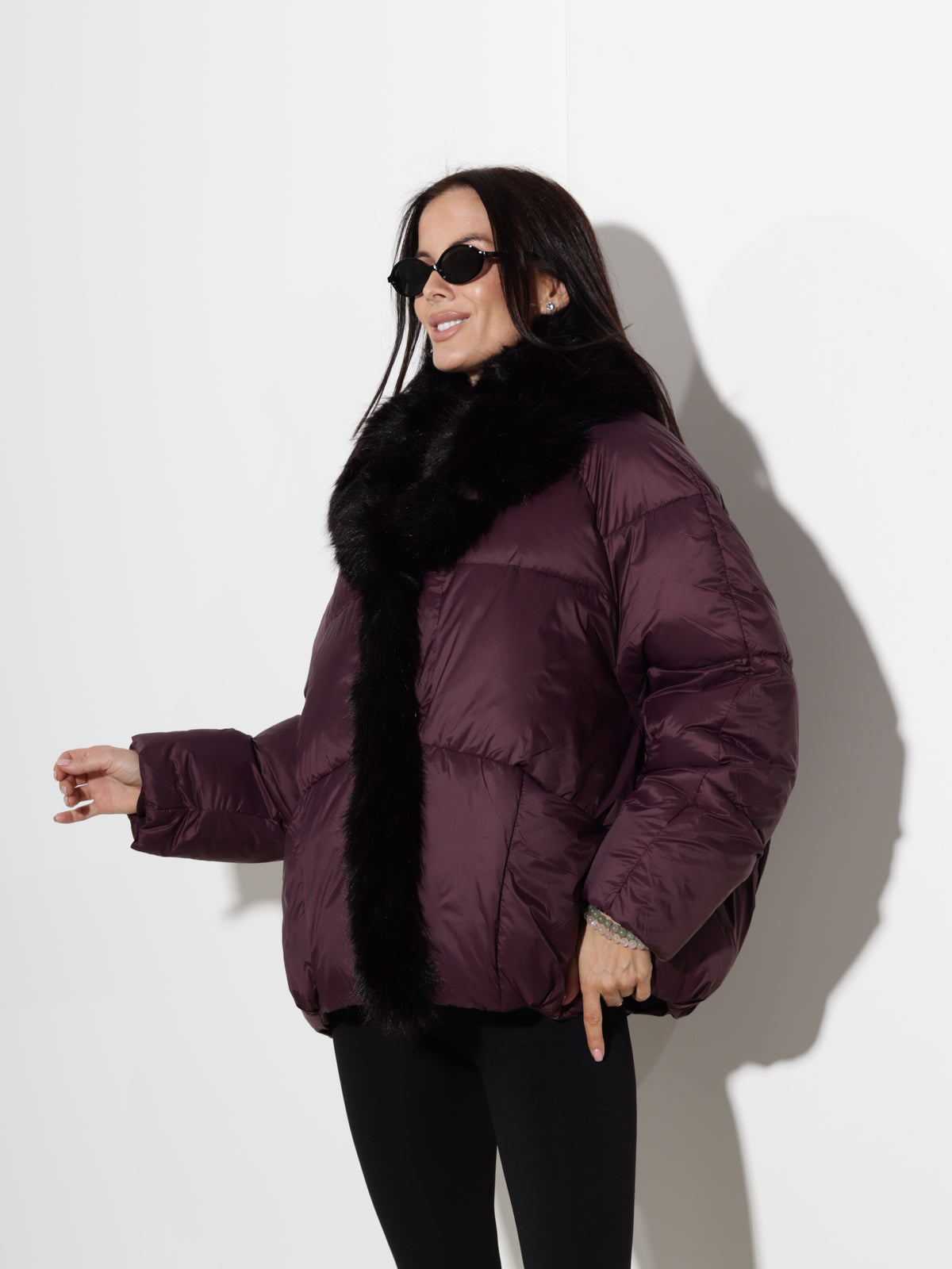 Bordo oversize virsjaka ar pūku- 21478
