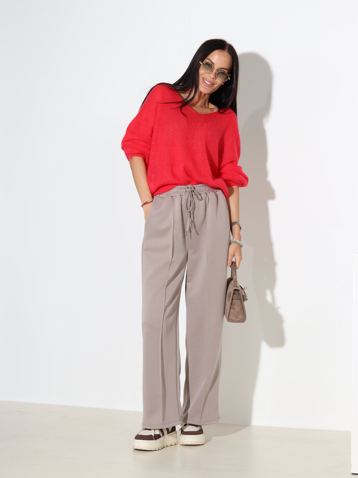 Taupe sportiska stila bikses - 18023