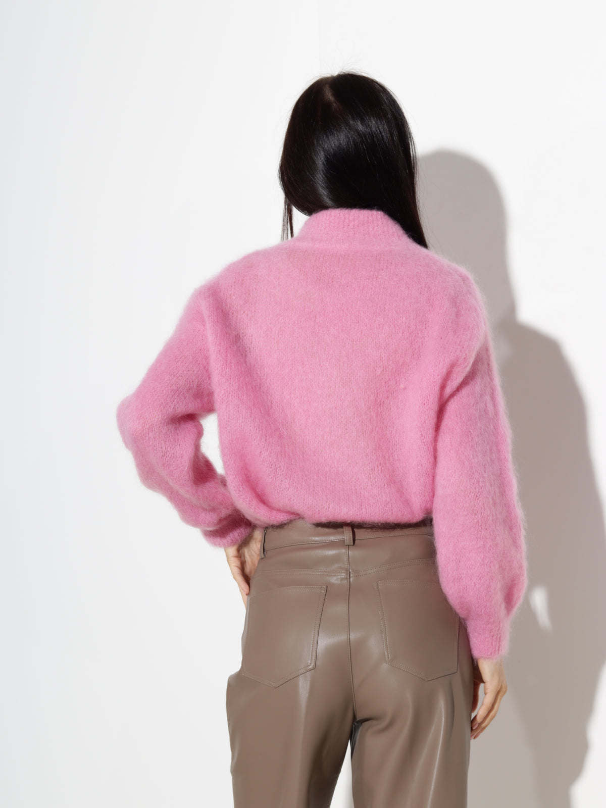K.rozā mohēras jaka ar rāvējslēdzēju - 21516