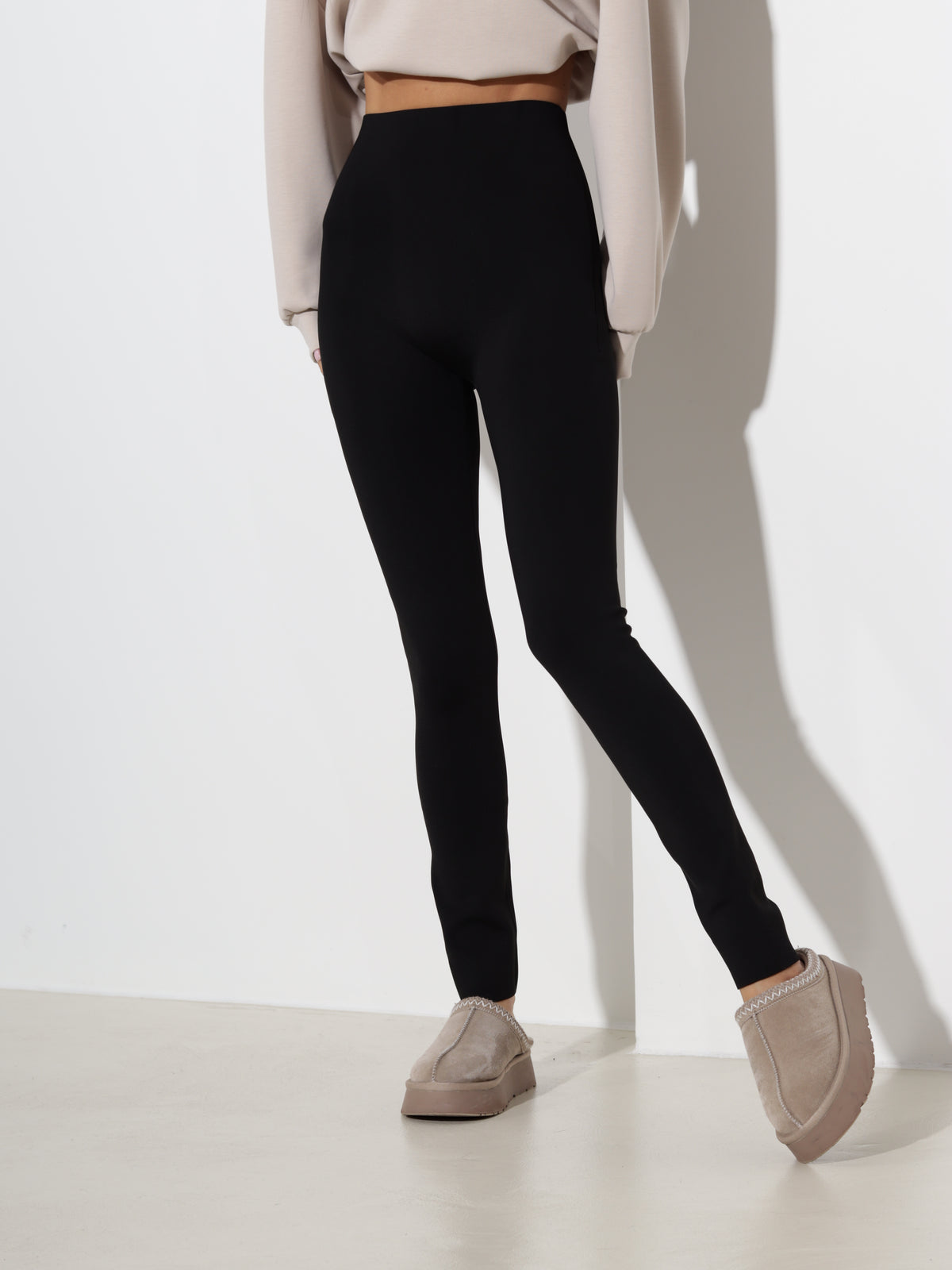 Melni, siltināti legingi 'Lapsiņa', extra long - 21287