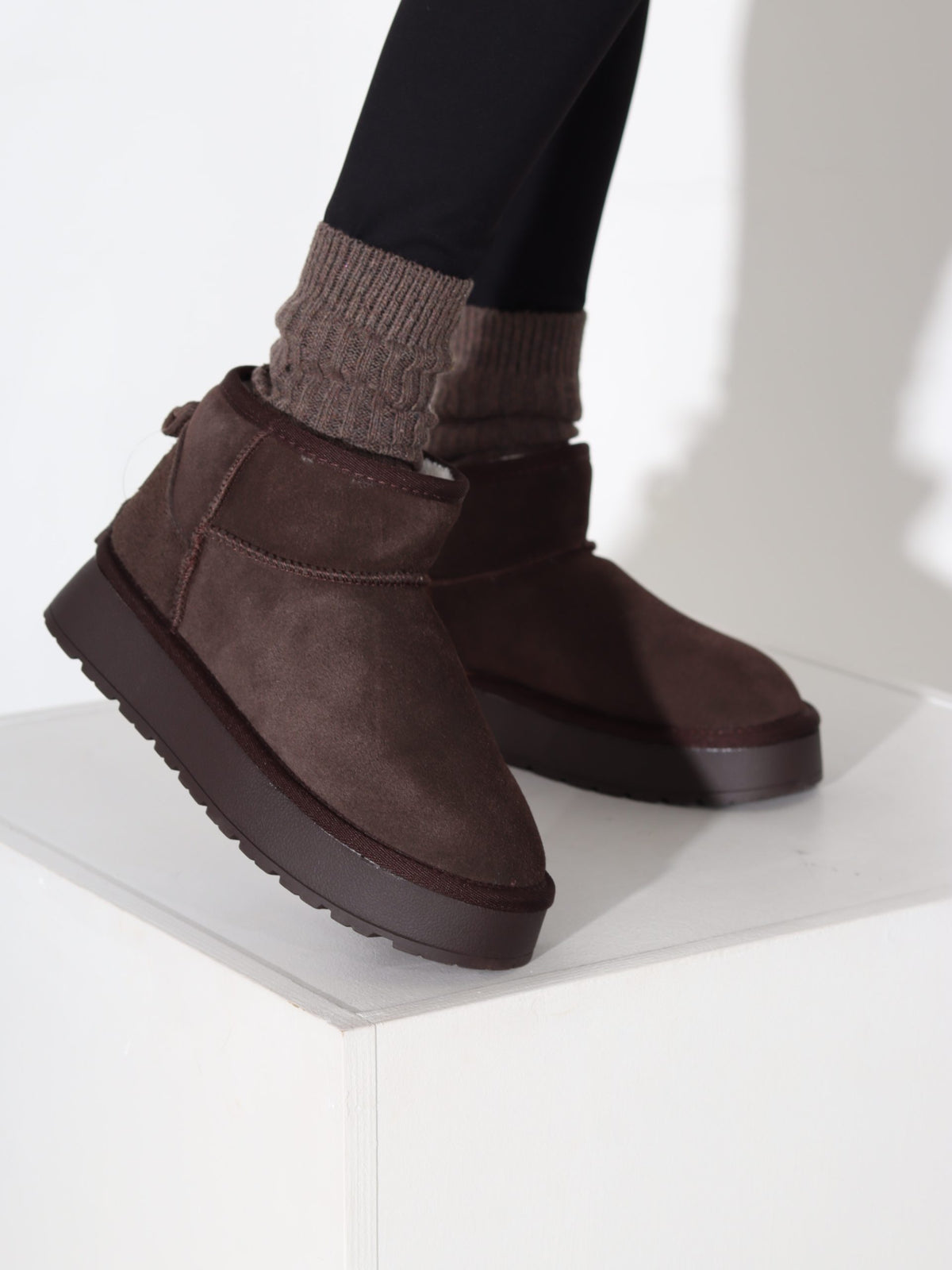 Šoko, d/zamšādas mini 'UGG' tipa zābaki  - 17729