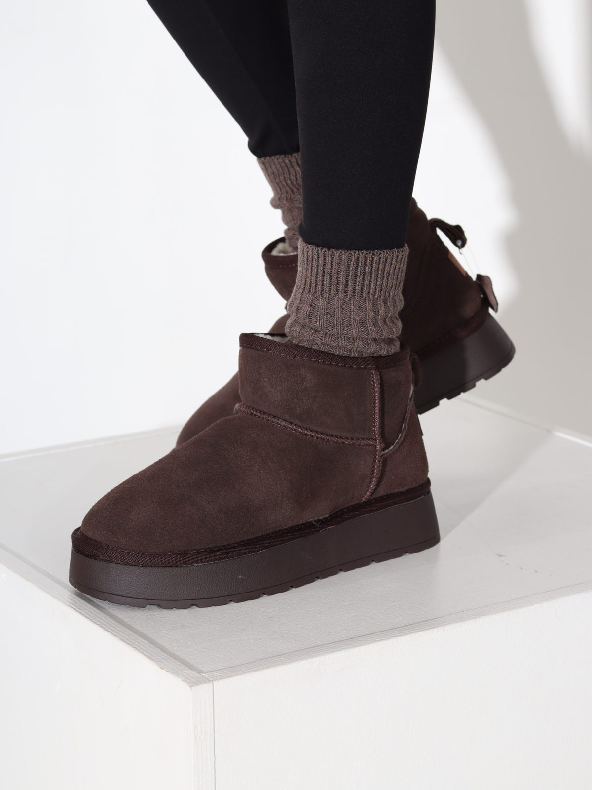Šoko, d/zamšādas mini 'UGG' tipa zābaki  - 17729