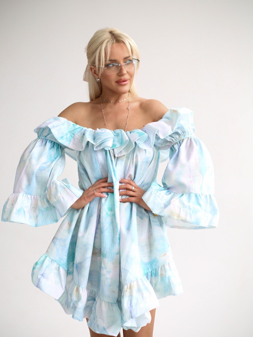 Mix krāsu mini kleita 'Marshmallow' - 19376